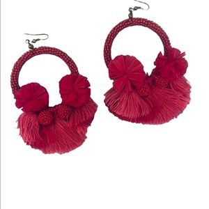 Natasha, Fashion Earrings, Hot Pink, Statement Earrings